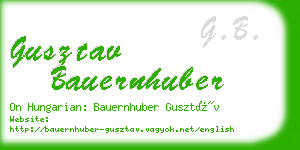 gusztav bauernhuber business card